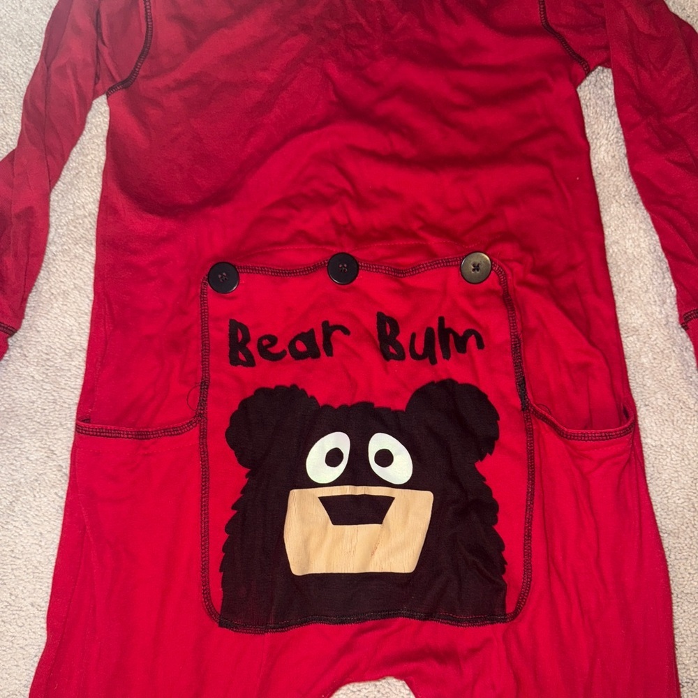 Bear Bum Adult Onesie Flapjack | Small | Red/Black - Picture 8 of 8